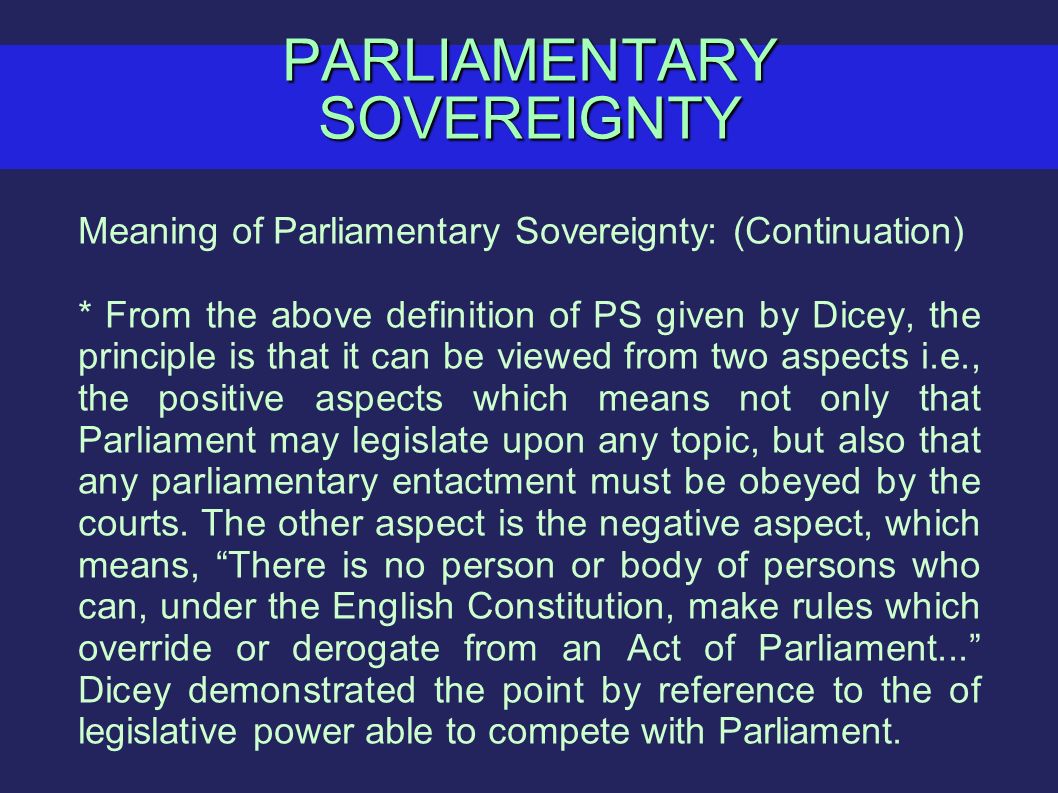 1,000 words / Parliamentary sovereignty